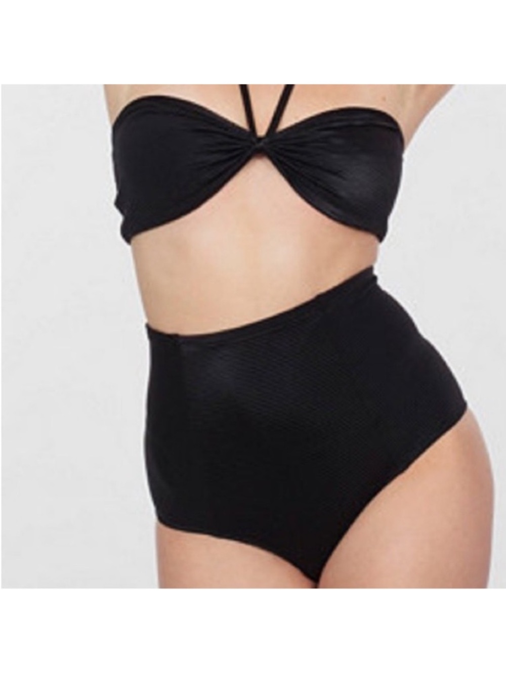 NWT American Apparel High Waisted Black Bathing Suit Bottoms